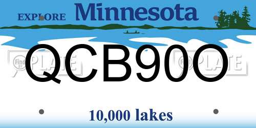 QCB90O Minnesota License Plate