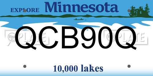 QCB90Q Minnesota License Plate