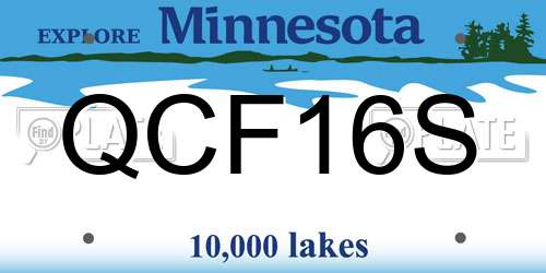 QCF16S Minnesota License Plate