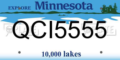 QCI5555 Minnesota License Plate