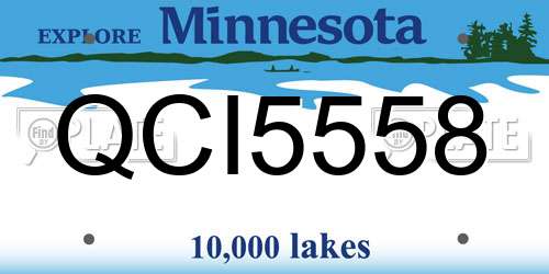 QCI5558 Minnesota License Plate