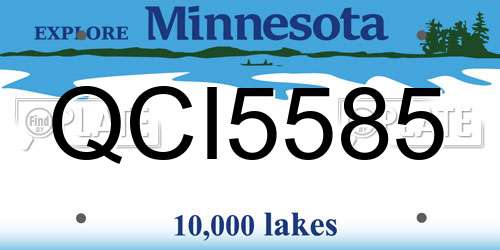QCI5585 Minnesota License Plate