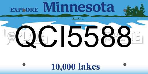 QCI5588 Minnesota License Plate