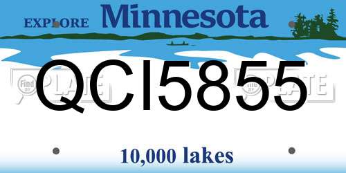 QCI5855 Minnesota License Plate