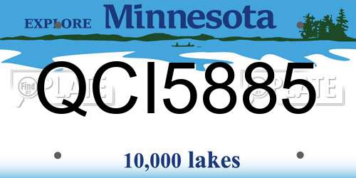 QCI5885 Minnesota License Plate