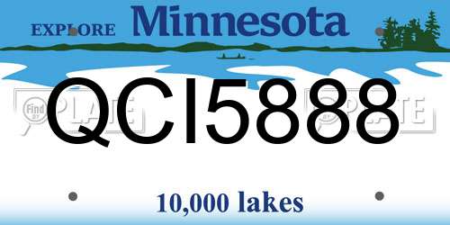 QCI5888 Minnesota License Plate