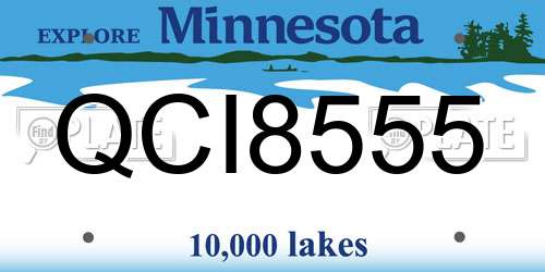 QCI8555 Minnesota License Plate