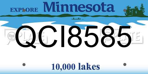 QCI8585 Minnesota License Plate