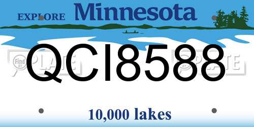 QCI8588 Minnesota License Plate