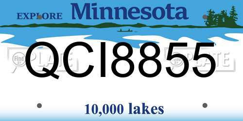 QCI8855 Minnesota License Plate
