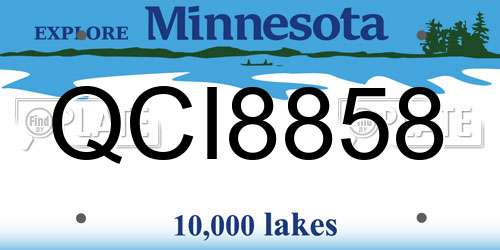QCI8858 Minnesota License Plate