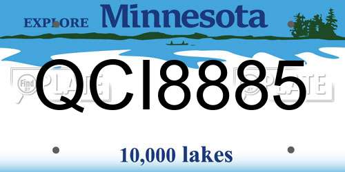 QCI8885 Minnesota License Plate