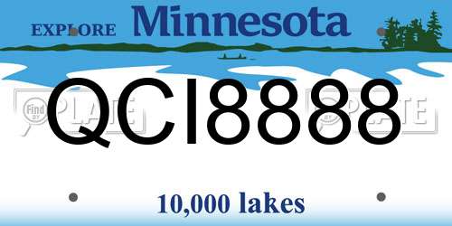 QCI8888 Minnesota License Plate