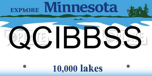 QCIBBSS Minnesota License Plate