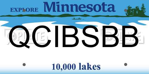 QCIBSBB Minnesota License Plate