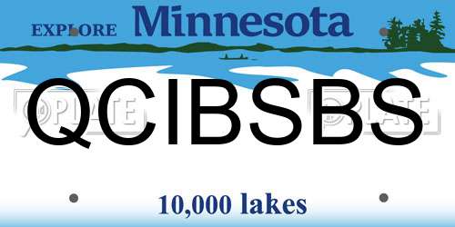 QCIBSBS Minnesota License Plate