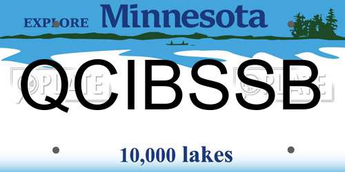 QCIBSSB Minnesota License Plate