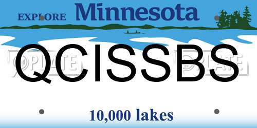 QCISSBS Minnesota License Plate
