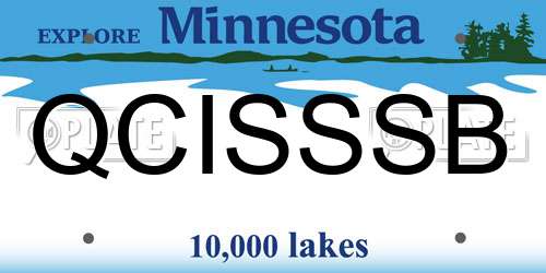 QCISSSB Minnesota License Plate