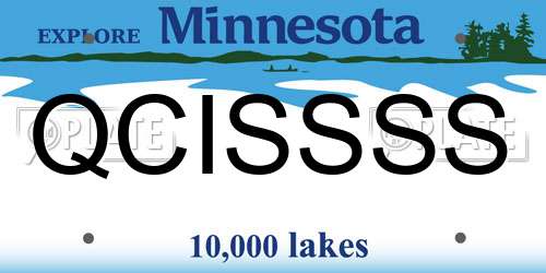 QCISSSS Minnesota License Plate