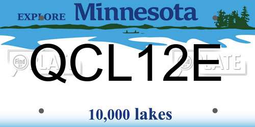 QCL12E Minnesota License Plate