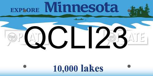 QCLI23 Minnesota License Plate