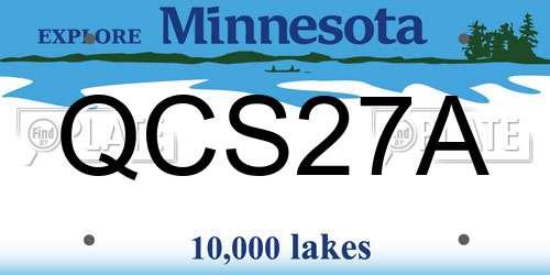 QCS27A Minnesota License Plate