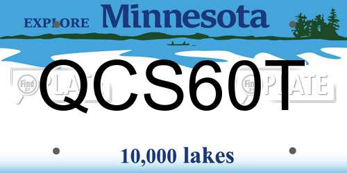 QCS60T Minnesota License Plate
