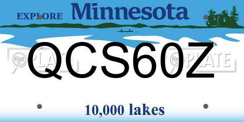 QCS60Z Minnesota License Plate
