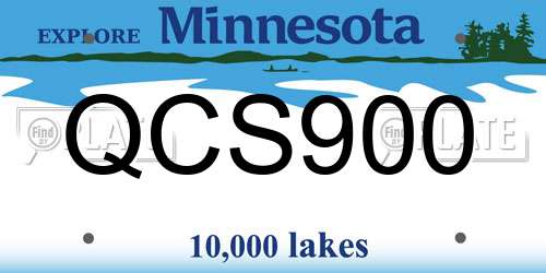 QCS900 Minnesota License Plate