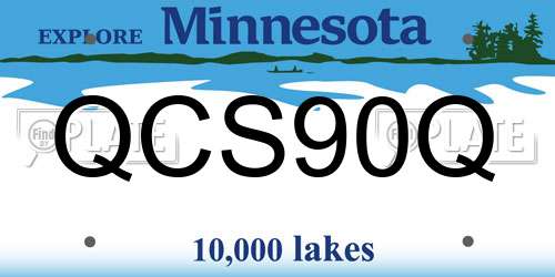 QCS90Q Minnesota License Plate