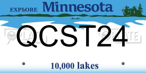 QCST24 Minnesota License Plate