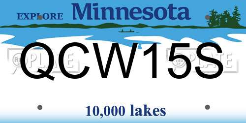QCW15S Minnesota License Plate