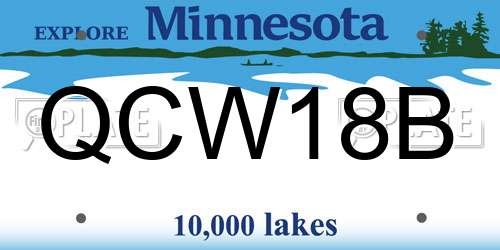 QCW18B Minnesota License Plate