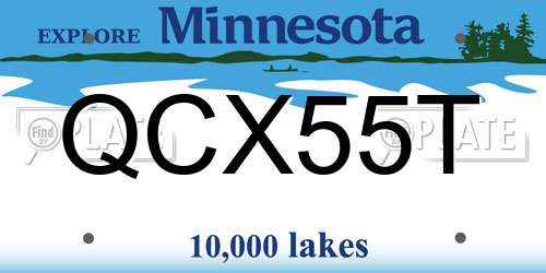 QCX55T Minnesota License Plate
