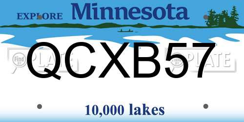 QCXB57 Minnesota License Plate