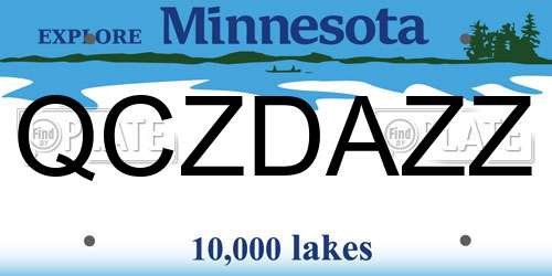 QCZDAZZ Minnesota License Plate