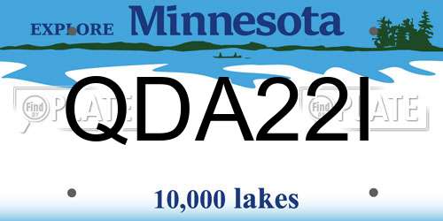 QDA22I Minnesota License Plate