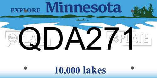 QDA271 Minnesota License Plate