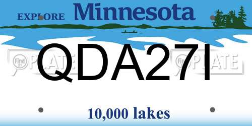 QDA27I Minnesota License Plate