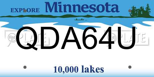 QDA64U Minnesota License Plate