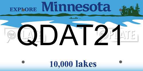 QDAT21 Minnesota License Plate