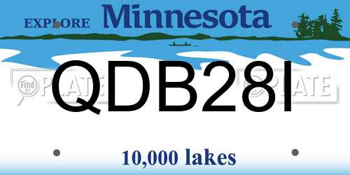 QDB28I Minnesota License Plate