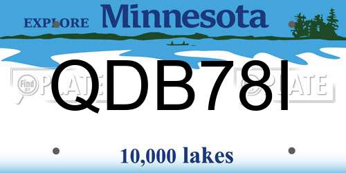 QDB78I Minnesota License Plate