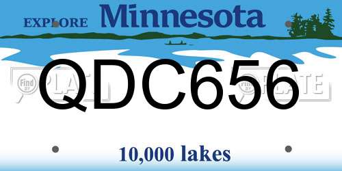 QDC656 Minnesota License Plate