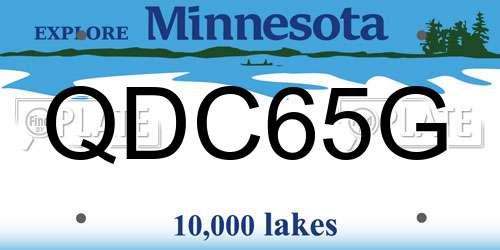 QDC65G Minnesota License Plate