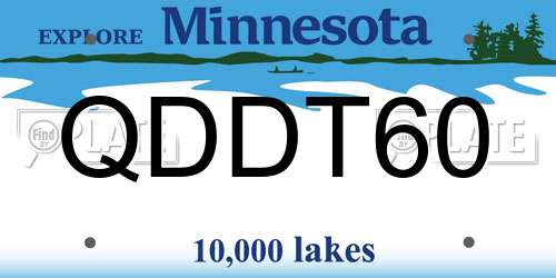 QDDT60 Minnesota License Plate