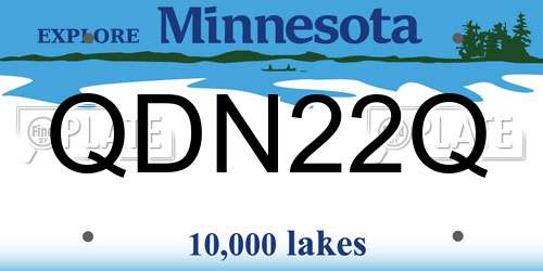 QDN22Q Minnesota License Plate
