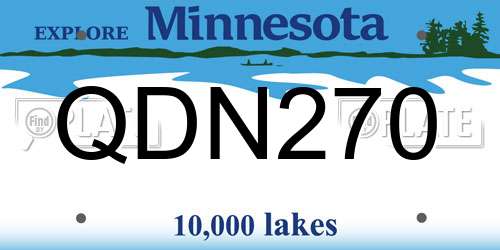 QDN270 Minnesota License Plate