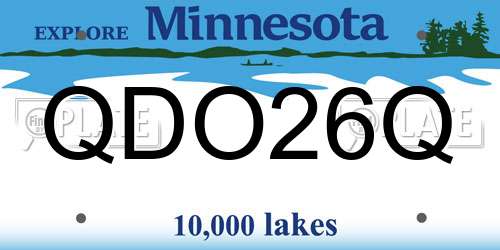 QDO26Q Minnesota License Plate
